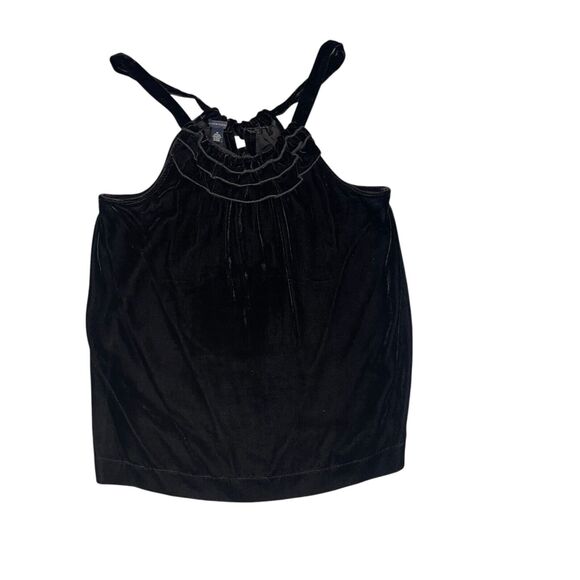 Tommy Hilfiger Womens M Halter Top Whimsigoth Dark Romantic Velvet Goth Vamp - Picture 3 of 7
